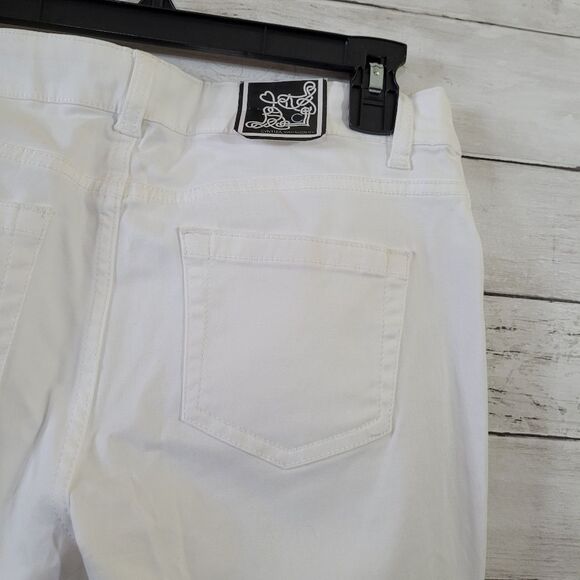 NWT Cynthia Rowley Women's Size 4 Clean White Soft Denim Cropped Jeans Summer - Picture 5 of 10